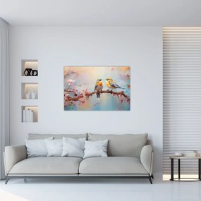 Obraz - Zamilovaní vtáčiky (90x60 cm)