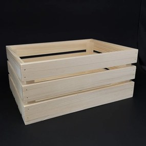 AMADEA Drevená debnička z masívneho dreva, 40x14x15 cm
