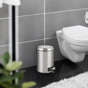 Wenko Pedálový odpadkový kôš Leman 5 l, nehrdz. oceľ, 3 l