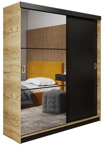 Skriňa Retro 138 5L craft/ Dvierka čierna