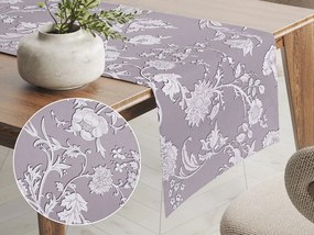 Biante Dekoračný behúň na stôl PM-045 Zámocké kvety na pastelovo fialovom 20x120 cm
