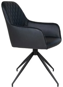 Čierne čalúnené jedálenské kreslo Harbo – House Nordic