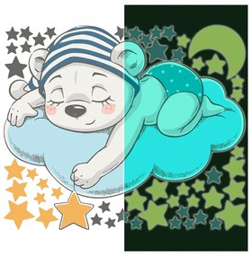 Detská samolepka na stenu 35x30 cm Dreamy Bear - Ambiance