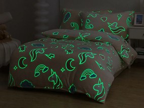 XPOSE® Mikroplyšové obliečky DUHA Exclusive (svietiaci efekt)