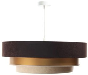 Luster na lanku TRINITI 1xE27/60W/230V hnedá/zlatá/béžová