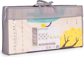 Detská penová podložka 200x150 cm vzdelávacia obojstranná skladacia rastová abeceda ECOTOYS