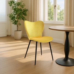 Jedálenská stolička Maika látka - žltá