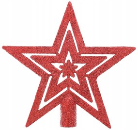 Vianočné gule - ozdoby + hviezda 100ks | červené
