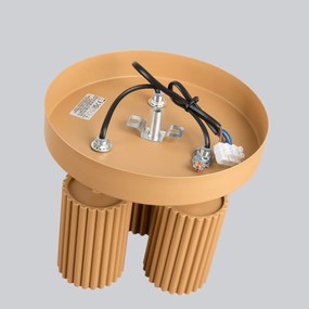 Stropné svietidlo Karbon, 3x zlaté kovové tienidlo, (možnosť polohovania)