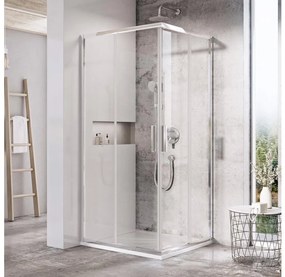 Ravak X1LM70C00Z1-Rohový štvordielny sprchový kút BLIX SLIM 90x90 cm lesklý chróm