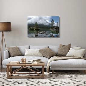 Obraz stromov v jazere (90x60 cm)
