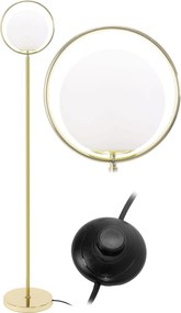 Toolight - Podlahová lampa APP927-1F, zlatá-biela, OSW-07009
