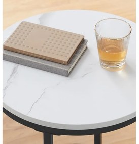 Odkladací stolík SID čierna/biela