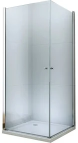 Mexen Pretoria DUO sprchovací kút 70x80cm, 6mm sklo, chrómový profil-číre sklo, 852-070-080-02-00