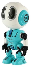 Teddies Robot ECHO opakujúci vety, 12 cm, kov, so zvukom a svetlom