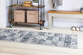 Behúň HEOS 78586 krém / nebeský PATCHWORK, lisabonský obklad