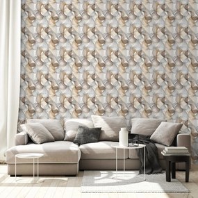 Tapeta moderný pletený vzor v zemitých tónoch