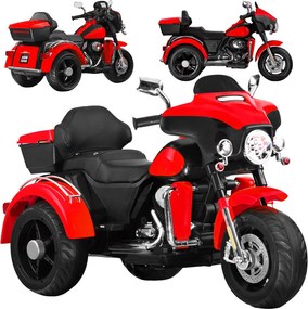 JOKOMISIADA Veľký akumulátorový motorkový chopper pre deti PA0254 červený