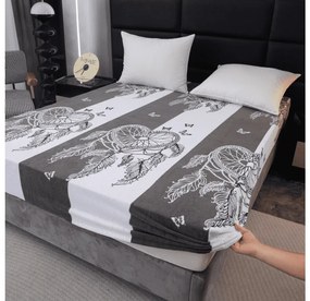 Plachta mikroplyš TIRSO 90x200 cm sivo-biela