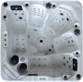 Akrylátová vírivka Ultimate - vystavený model mramorovo-biela so šedou bočnicou