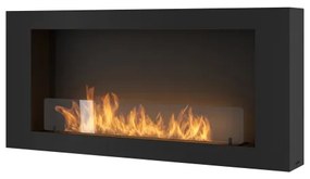 InFire - Nástenný BIO krb 120x56 cm čierna