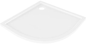 Mexen Flow, štvrťkruhová sprchová vanička slim 90 x 90 cm, biela lesklá, 46Q109090