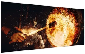 Obraz - Šamanská bubon (120x50 cm)