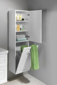 Aqualine Aqualine, FAVOLO skrinka vysoká s košom 40x150x31 cm, biela mat, FV160