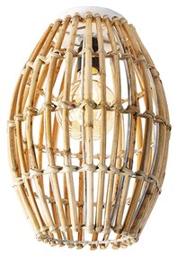 Vidiecke stropné svietidlo bambus a biele - Canna Capsule
