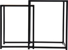 Odkladacie stolíky v súprave 2 ks v dekore duba 38x38 cm Noah – Bonami Essentials