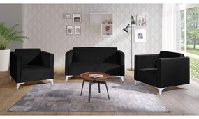 Sedacia súprava Denim 2+1+1, Dostupné poťahy: Solo 263, Farby nožičiek: dub