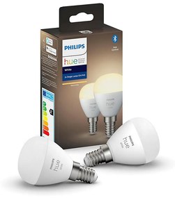 SADA 2x LED Stmievateľná žiarovka Philips Hue WHITE P45 E14/5,5W/230V 2700K