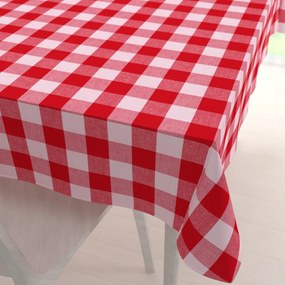 Biante Bavlnený obdĺžnikový obrus Olivia OL-016 Červeno-biela kocka veľká 100x140 cm