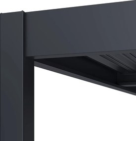 DEOKORK Záhradná hliníková pergola do stien 4x4 m (antracit)