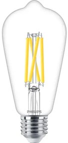 Philips  LED žiarovka vláknová číra E27 ST64, 5,9W, 806lm, 2700K, teplá biela, 230V, stmievateľná