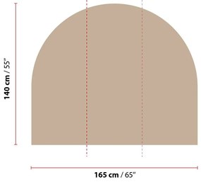 Samolepka na stenu 165x140 cm Taupe - Ambiance
