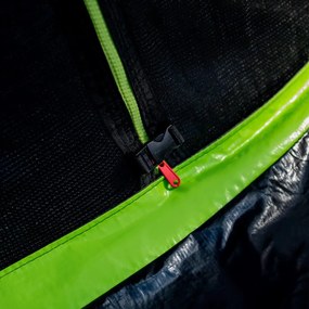 LEAN Sport Záhradná trampolína LEAN s vnútornou sieťou, čierno-zelená, 427 cm, 14 stôp