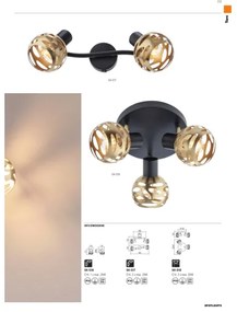 Redo 04-516 - Nástenné bodové svietidlo TORN 1xE14/28W/230V