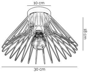 ONLI - Stropné svietidlo DUCCIO 1xE27/22W/230V pr. 30 cm čierna