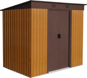 Záhradný domček BestBerg ZD-67RWB / 4,3 m² / 197 × 217 × 202 cm / dekor dreva/hnedá