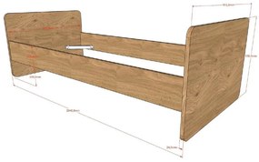 Postieľka v prírodnej farbe 60x120 cm Sam – Vipack