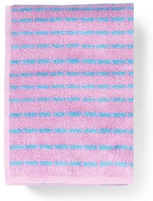 Modrá/ružová froté osuška s prímesou bambusu 70x140 cm Nuance – JUNA