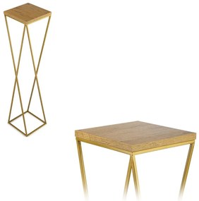 STOJAN NA KVETINÁČ LOFT7 100X24X24 CM ZLATÁ/HNEDÁ