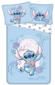 Jerry Fabrics Bavlnené obliečky 140x200 + 70x90 cm - Lilo and Stitch "Wave"