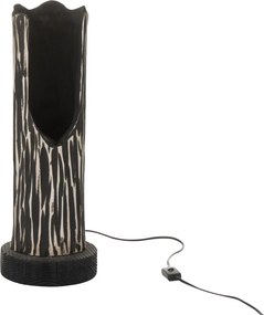 Stojací drevená lampa Paulownia Black 2 - Ø 21 * 133 cm
