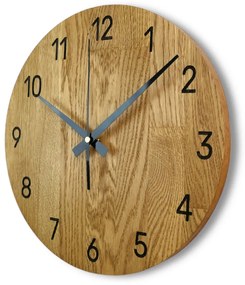 Minimalistické dubové nástenné hodiny, tichý quartzový pohon, moderná dekorácia I SENTOP MAS002-akcia20
