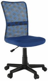 Kondela Otočná stolička, modrá/vzor/čierna, GOFY