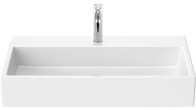 DURAVIT Vero Air umývadlo do nábytku s otvorom, bez prepadu, 800 x 470 mm, biela, s povrchom WonderGliss, 23508000411