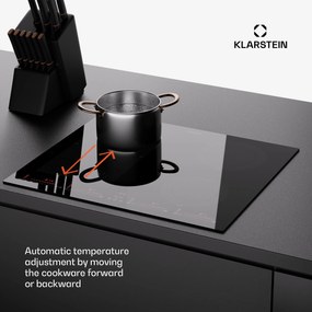 Klarstein Masterzone 60 Hybrid, indukčná varná doska, vstavaná, max. 9600 W, 4 Flex zóny, technológia ThermoBoost, Smart Flex
