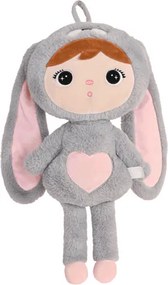 Mojkáčik - Bábika králik šedo-ružová XL 70 cm